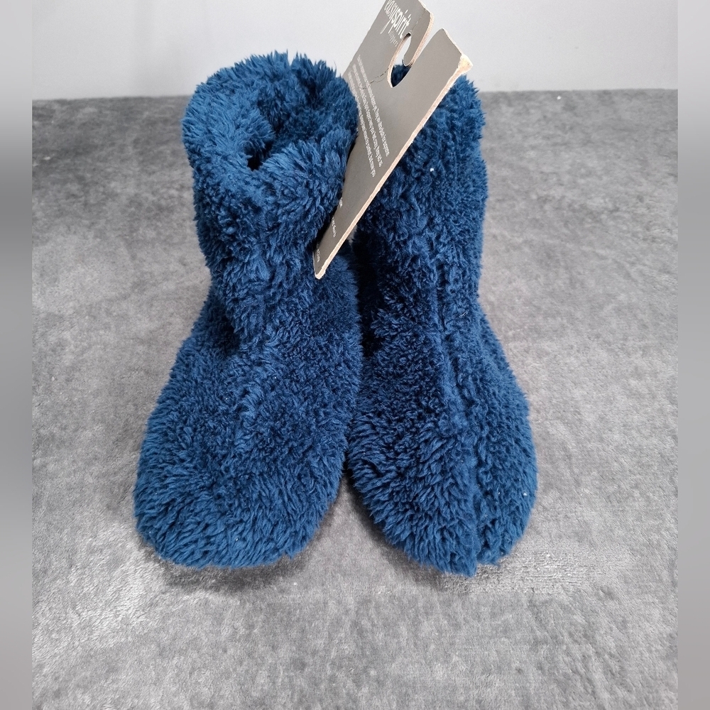 Easy Spirit Plush Navy Women's Botties Slippers 6.5 / 7.5